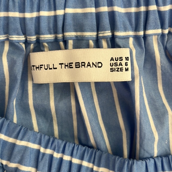 Faithful the Brand Scanno Maxi Skirt Blue/White Stripe - Picture 9 of 11